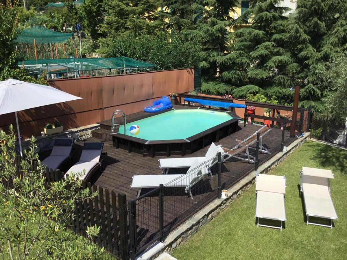 Casa Ginni Con Piscina E Giardino Caravonica Bagian luar foto